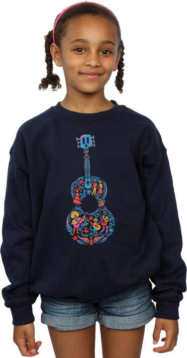 Actual product image Disney Girls Coco Guitar Pattern Sweatshirt (116)