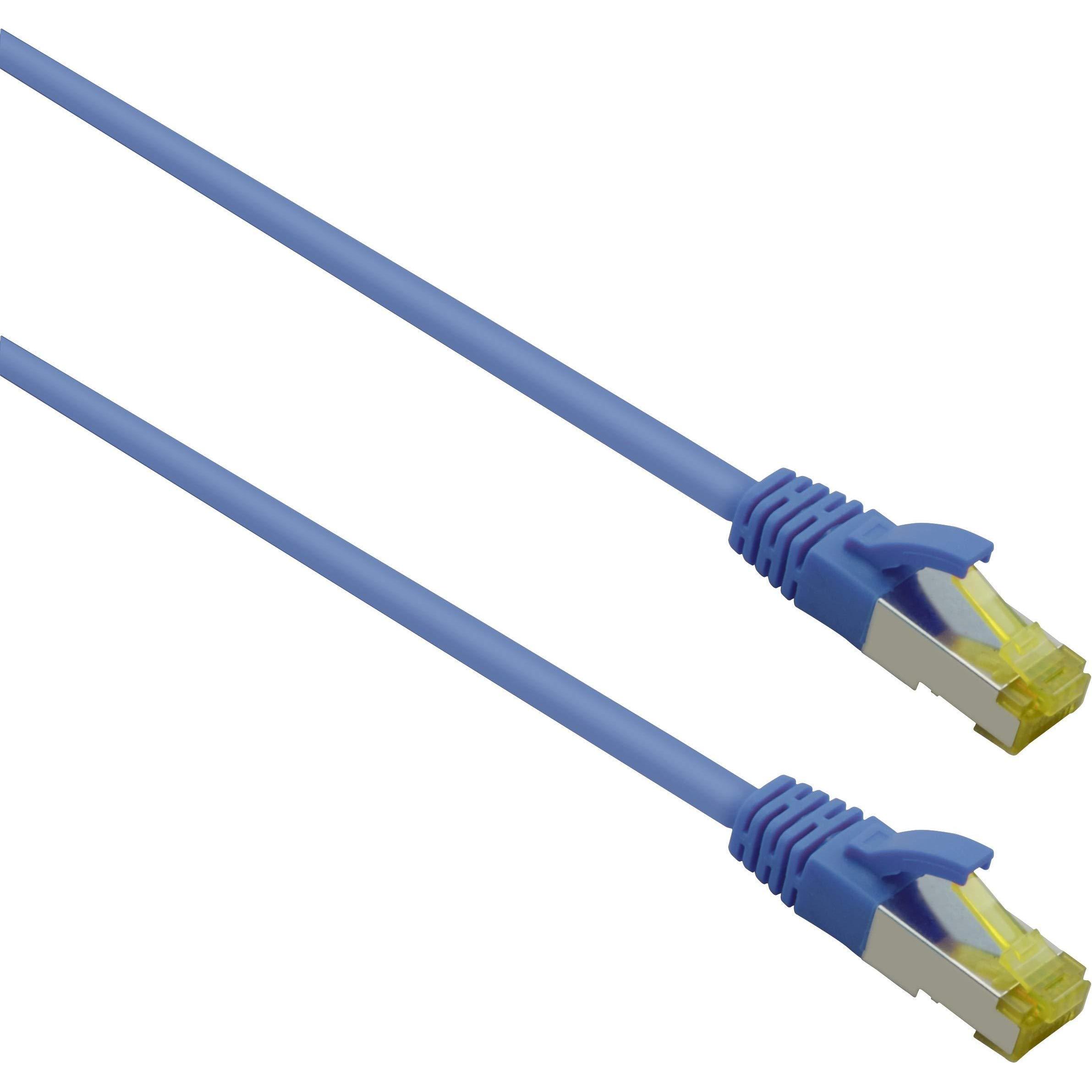 Helos ultra flex Patchkabel S/FTP Cat 6a TPE blau 0,25m (S/FTP, CAT6, 0.25 m), Netzwerkkabel