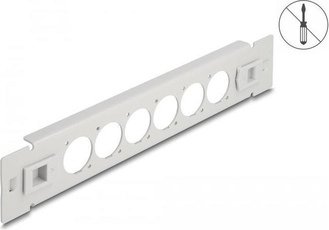 Produktbild Delock 10? D-Typ Patchpanel 6 Port werkzeugfrei grau