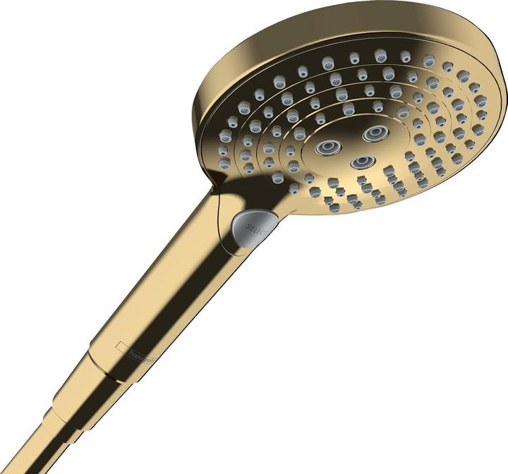 Produktbild hansgrohe Wassersparende Handbrause mit drei Strahlarten, Anti-Kalk und QuickClean (3 Strahlarten, 5.70 l/min)