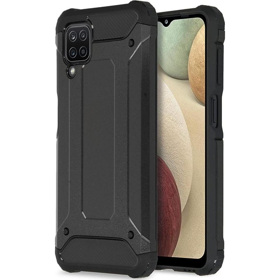 Screenguard AdventureCase Samsung Galaxy A12 Hybrid Hülle (Samsung Galaxy A12), Smartphone Hülle, Schwarz