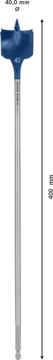 Actual product image Bosch Professional Zubehör EXPERT Self Cut Speed Flat Milling Drill, 40 x 400 mm (40 millimetres)