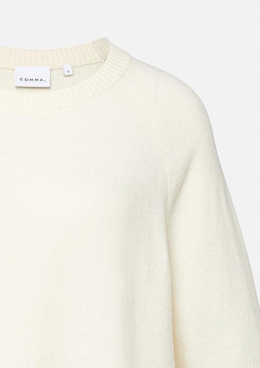 Produktbild Comma Strickpullover Lässiger Cashmere Touch Baumwollmix-Strickpullover mit verlängertem Kurzarm (XS)