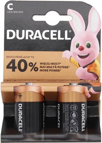 Image du produit Duracell 2 piles alcalines LR14 C jetables (2 pcs, C)