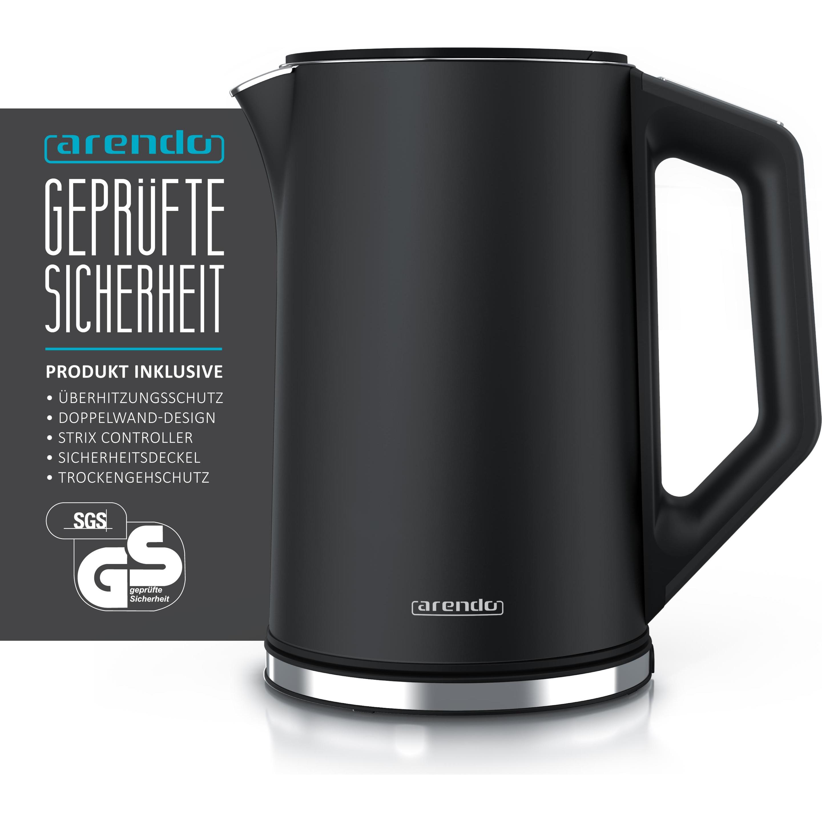 Thumbnail - Arendo Elegant, Wasserkocher, Schwarz