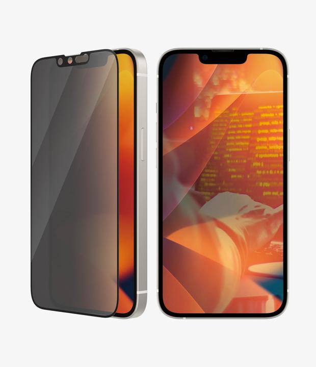 Productafbeelding PanzerGlass Screen Prot. Privacy Classic Fit iP 6.1 Inch 2022 (1 Stuk, Apple iPhone 14, Apple iPhone 13 Pro, Apple iPhone 13)