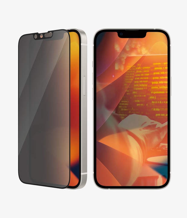 Produktbild PanzerGlass Classic Fit Privacy (1 Stück, Apple iPhone 14, Apple iPhone 13 Pro, Apple iPhone 13)