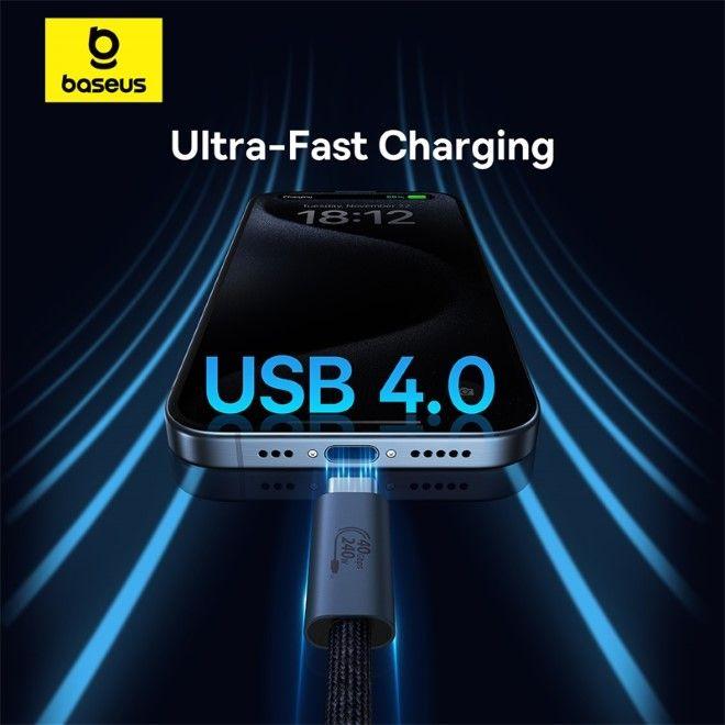 Produktbild Baseus USB C – USB C (1 m, USB 4.0, 240 W)