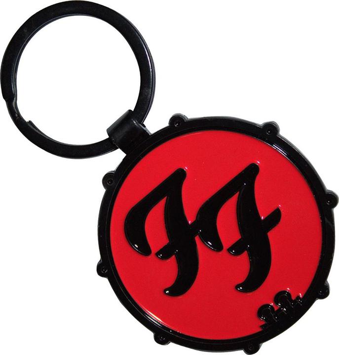 Actual product image Foo Fighters Ff Logo Drum Double-Sided Schlüsselanhänger