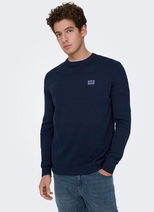 Produktbild Only & Sons Onsmalik Reg 12 Pinaple Crew Knit (S)
