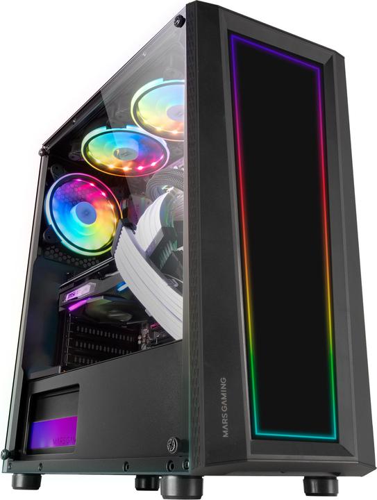 Image du produit Mars Gaming Boitier Moyen Tour ATX MC-ART RGB avec panneaux vitrés (Noir) (ATX, Mini-ITX, mATX)