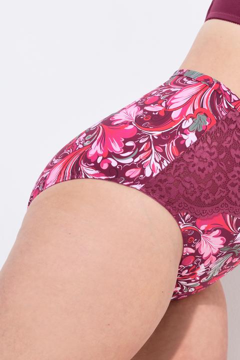 Produktbild Ulla Popken Maxislip, Blumenmuster, Spitze, Mikrofaser (58)