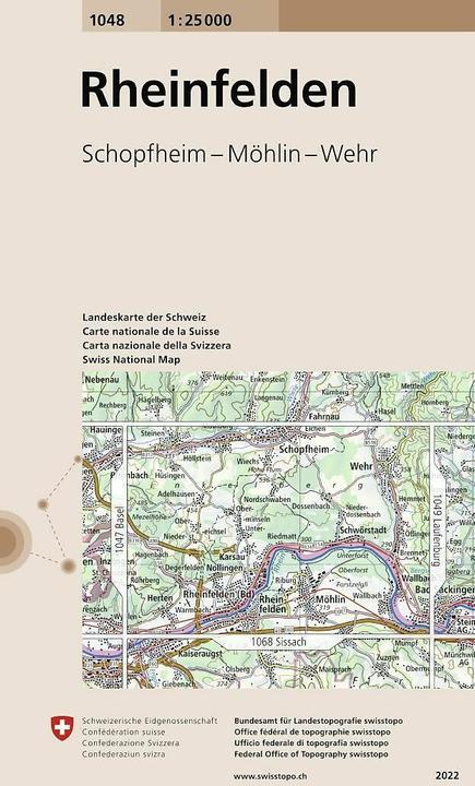 Actual product image Map 1048 Rheinfelden 1:25'000
