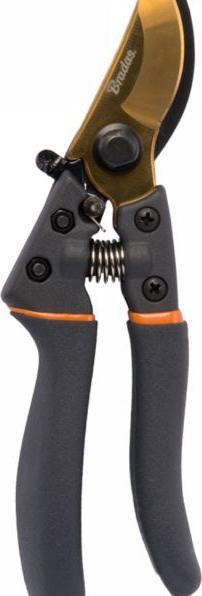 Actual product image Bradas V-SERIES secateurs, passing blade, SK5 steel, gold