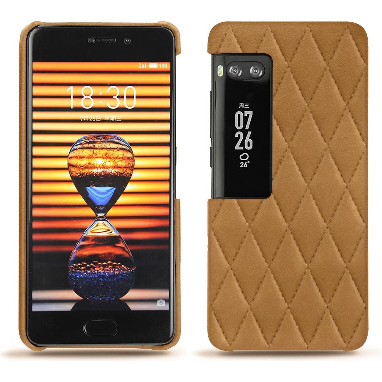 Thumbnail - Noreve Lederschutzhülle (Meizu Pro 7), Smartphone Hülle, Braun