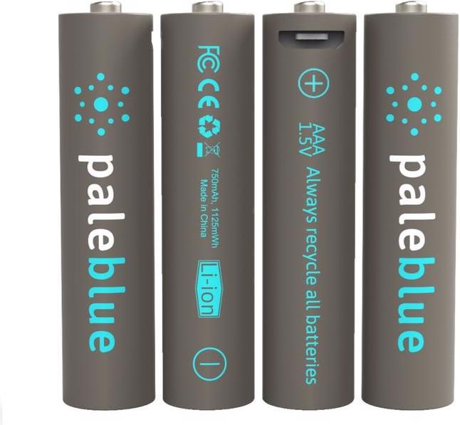 Pale Blue Pak van 4 AAA (4 Pcs., AAA, 750 mAh)