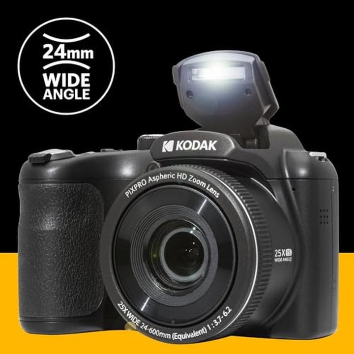 Immagine prodotto Kodak Fotocamera digitale bridge 16 MP, zoom 25x, video HD 1080p, grandangolo 24 mm, display LCD 3 pollici (16 Mpx, 25 x)