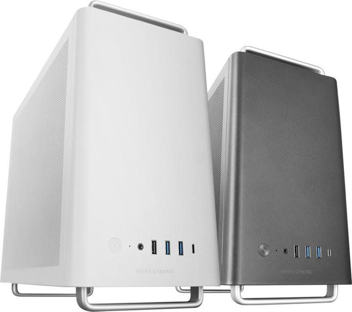 Mars Gaming Boitier Mini Tour Micro Atx Mc-Elite Avec Panneaux Vitrés (Blanc) (mATX, Mini-ITX)