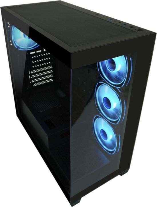 Produktbild LC-Power Geh?use MidiTower 715B black USB3.2/Audio,o.Netzteil,SEAMLESS X (Mini-ITX, ATX, mATX)