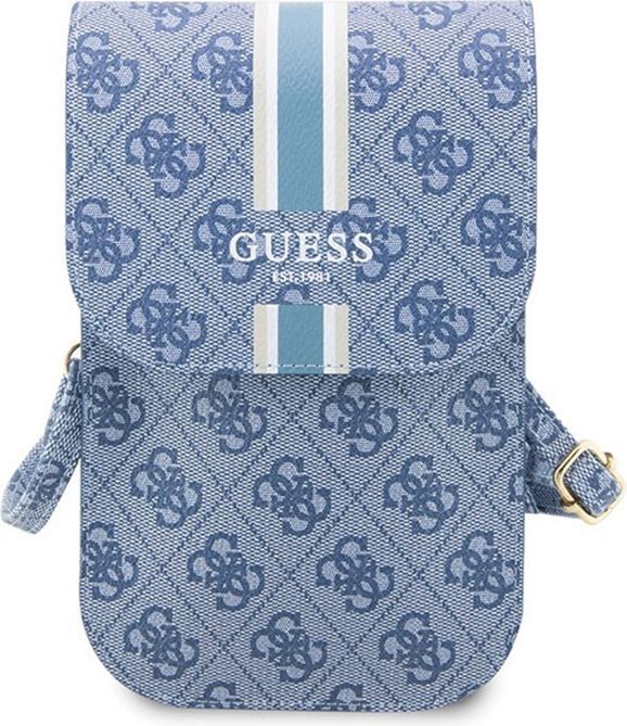 Actual product image Guess PU 4G Printed Stripes Phone Bag - blue