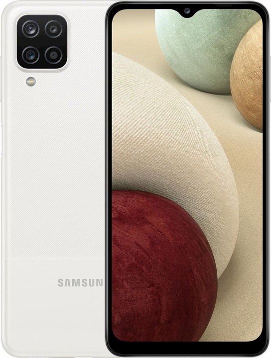 Produktbild Samsung Galaxy A12 EU (64 GB, White, 6.50", Hybrid Dual SIM, 48 Mpx, 4G)