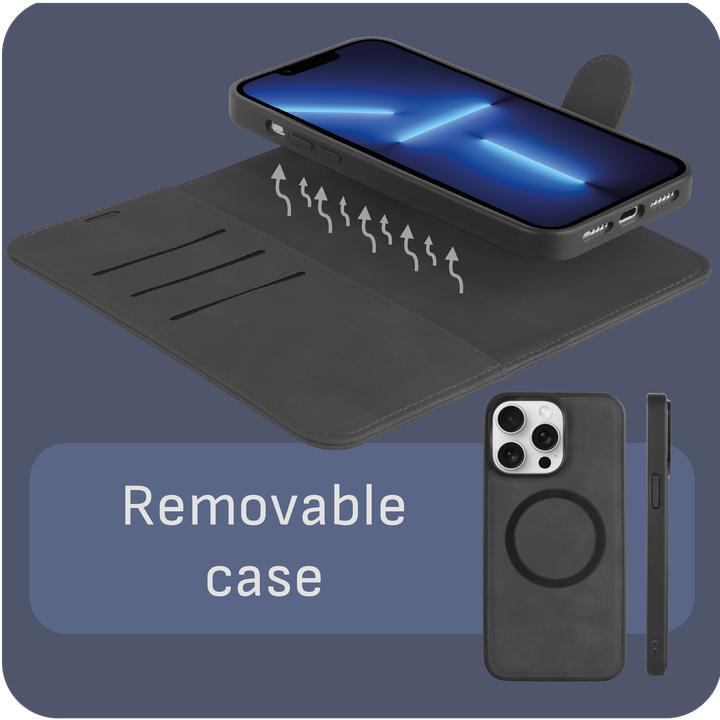 Produktbild Cazy Abnehmbare Brieftaschenhülle für iPhone 13 Pro, Abnehmbare Hülle, Magfit, 2-in-1-Design (Apple iPhone 13 Pro)