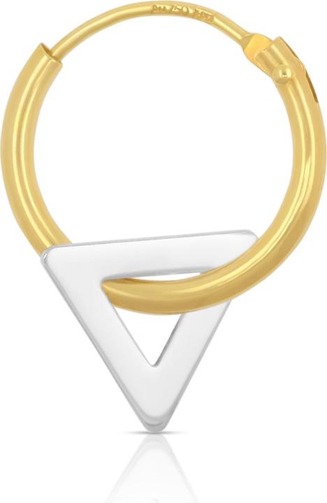 Produktbild Muau Einzel-Creole mit Dreieck (750, Weissgold, 18 K Gelbgold)