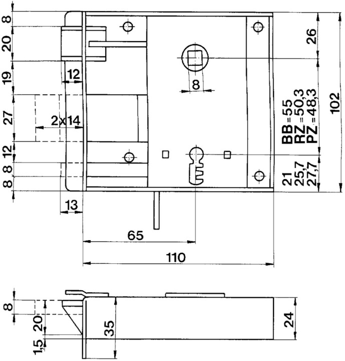 Actual product image Schänis Room door locks