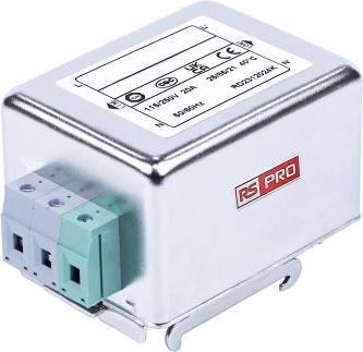 Image du produit RS PRO Filtre secteur, 20A max, monophasé phases