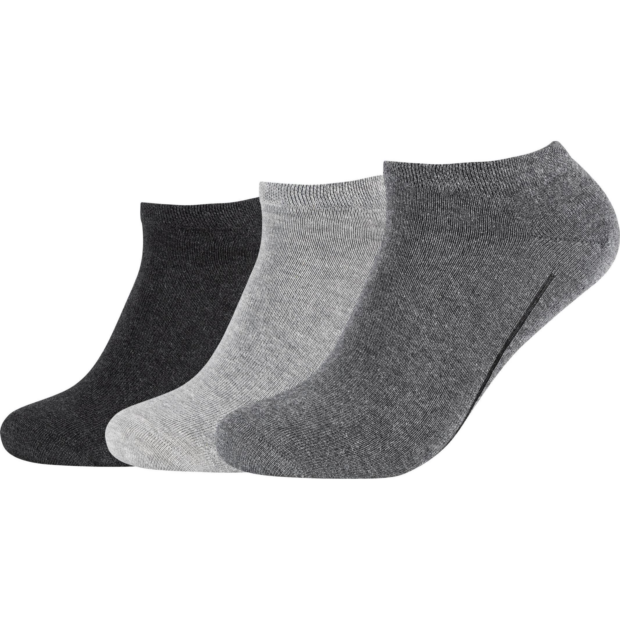 Camano, Herren, Socken, Unisex ca-soft Sneaker 3p, Grau, (3er Pack, 43 - 46)