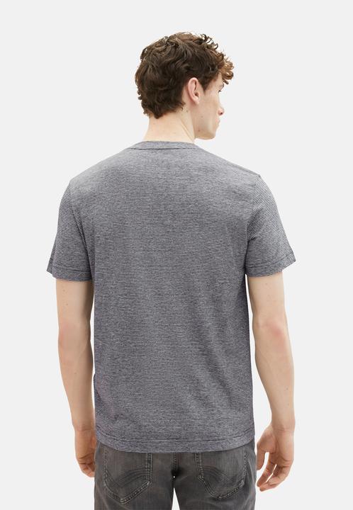 Image du produit Tom Tailor T-Shirt Gestreiftes Kurzarmshirt mit Rundhalsausschnitt und Foto-Print (3XL)