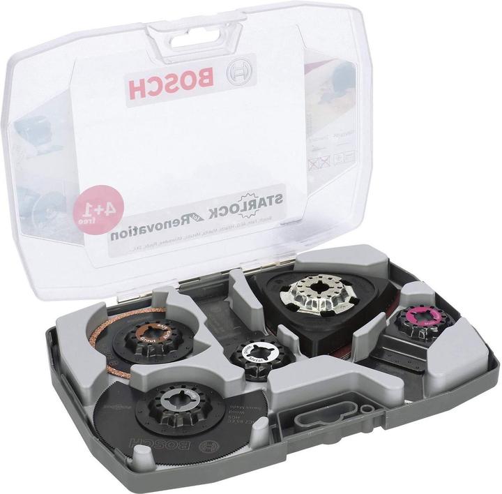 Bosch Professional Zubehör Starlock Set für Renovierungsarbeiten, Expert for Wood Schleifblatt