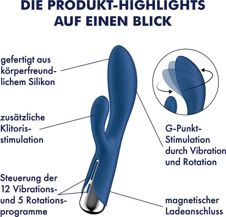 Actual product image Satisfyer Spinning Rabbit 1 Clitoris And G-Spot Stimulation Beige