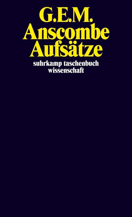 Produktbild Aufsätze (Deutsch, Gertrude Elizabeth Margaret Anscombe, 2014)