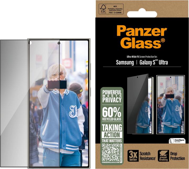 PanzerGlass Ultra-Wide Fit (1 Stk., Samsung Galaxy S25 Ultra)