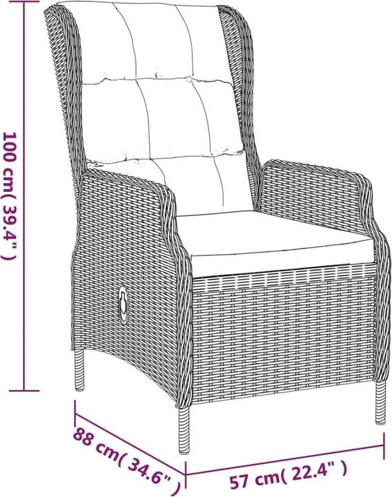 Produktbild vidaXL Garten Essgruppe (160 x 80 x 74 cm)