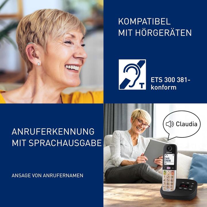 Actual product image Panasonic KX-TGU430EXB DECT Telefoon met Groot Display/Toetsen - Duo Set