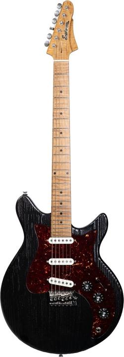 Actual product image Eastman Guitars Dambrosio DC52 Sandblasted Black Pine Electric Guitar (Electric guitar, Body: Roasted Phoenix pine, Fingerboard: roasted maple, Neck: North American hard rock maple, Saddle: Bone)