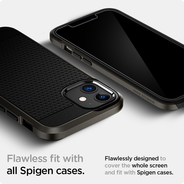 Actual product image Spigen iPhone 12 mini glass tR EZ Fit (2Pack) (2 Piece, Apple iPhone 12 mini)