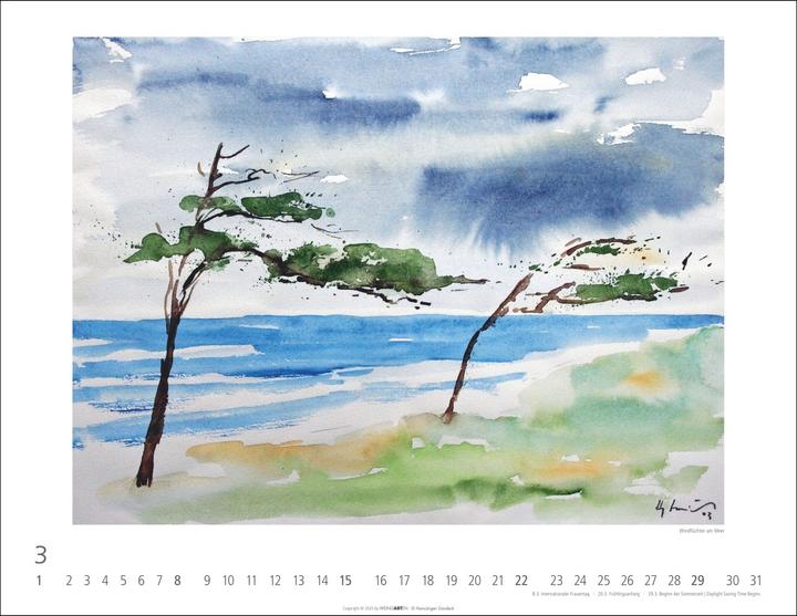 Image du produit Zwischen Himmel und Erde Kalender 2026 - Aquarelle von Hans-Jürgen Gaudeck