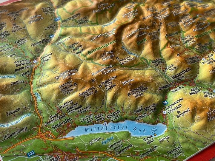 Actual product image Markgraf:Nockberge, relief postcard