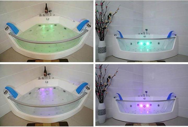Actual product image Home Deluxe Whirlpool bath with LED light therapy NAUTICA L - 140x140cm (180 l, 140 cm, 140 cm)