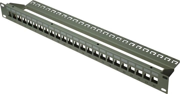 Actual product image Dönges Patch panel modular for 24 Keystone modules, empty, 1U
