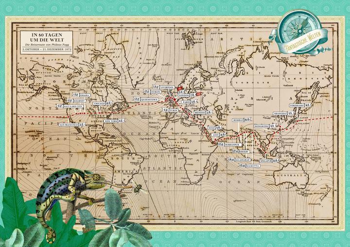 Image du produit In 80 Tagen um die Welt (Allemand, Beate Kahramanlar, Jules Verne, Manfred Kottmann, 2023)