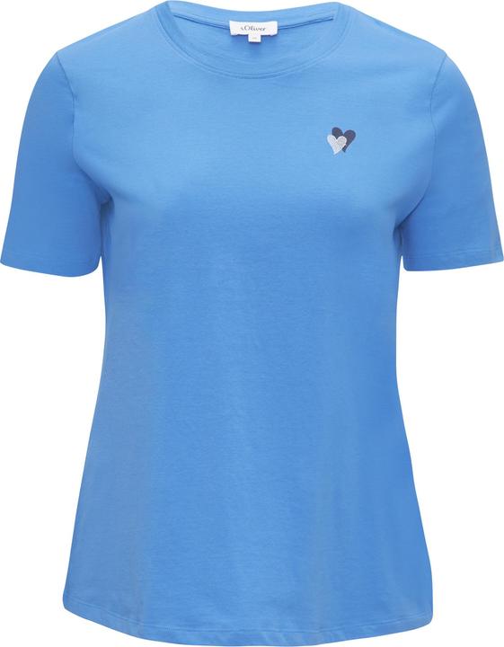 S.Oliver T-Shirt T-Shirt mit Herz-Stickerei (44)