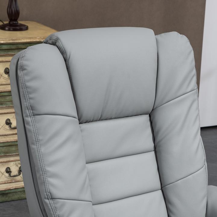 Actual product image Homcom Relaxsessel mit Hocker Kunstleder Grau