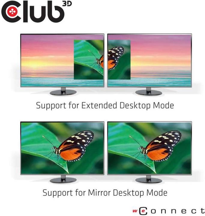 Produktbild Club 3D CSV-1477 USB A auf DisplayPort (DP, 9.30 cm)