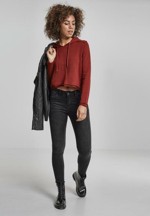 Immagine prodotto Urban Classics Felpa da donna con cappuccio in spugna ritagliata (L)