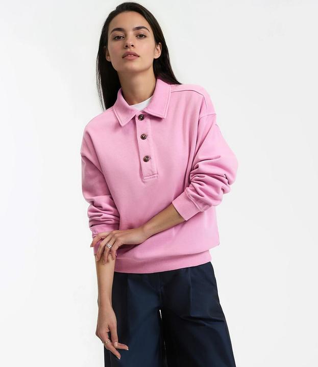 Produktbild La Redoute Collections Sweatshirt mit Polokragen (S)