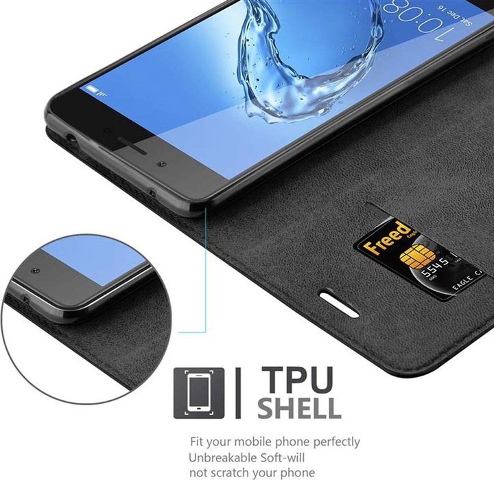 Actual product image Cadorabo Book Invisible Magnet Cover (Honor 6C)